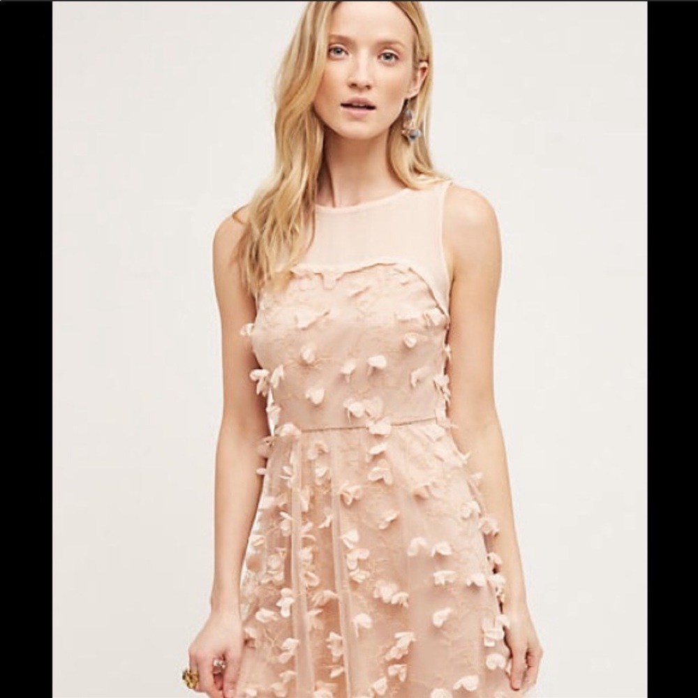 Eva Franco Flutter Fleur Dress Tulle Flower Blush